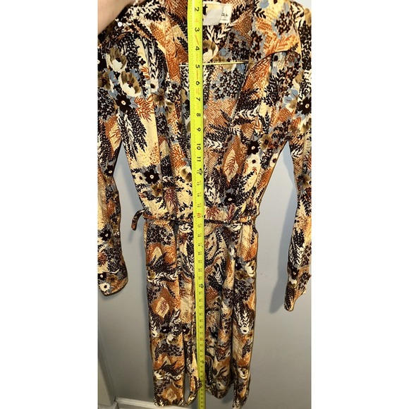 70s JT Dress Co by Jody of California Polyester Midi Dress Floral Wrap Boho VTG - Picture 8 of 9